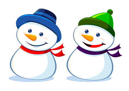 Two Snowmanのイラスト素材