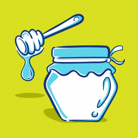 Honey Jar - Blue Seriesのイラスト素材
