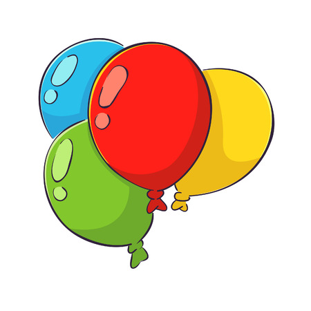 Vector illustration of a colorful balloonsのイラスト素材