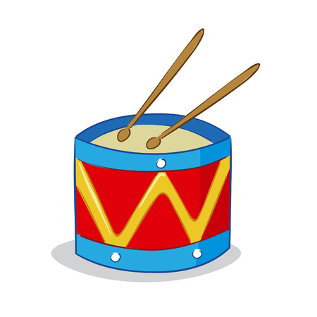 Vector illustration of a toy drumのイラスト素材