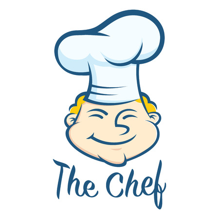 Happy chef with a chubby face iconのイラスト素材