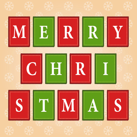 Merry christmas letters decoration, vector illustrationのイラスト素材