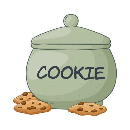 Vector illustration of a hand drawn big cookie jarのイラスト素材