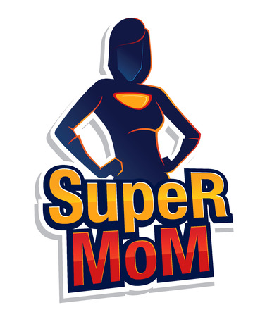 Super mom figure sign and symbol, vector illustrationのイラスト素材