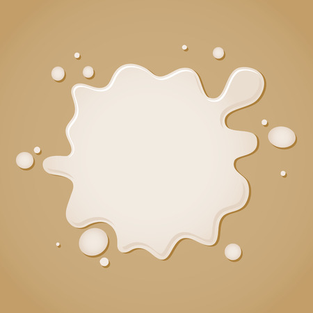 Vector stock of milk splash splatter on top of brown backgroundのイラスト素材
