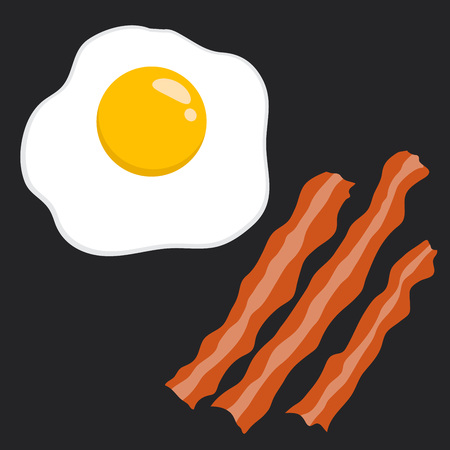 Vector stock of egg and bacon delicious breakfast foodのイラスト素材