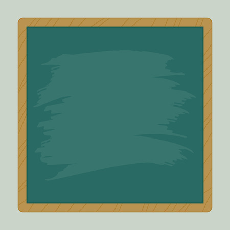Vector stock of blank square chalkboard with wooden frameのイラスト素材