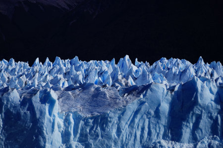 Glacier with peaks