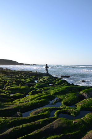 Stone Trench of Laomei Coastの写真素材