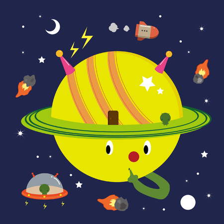 Universe, Planetのイラスト素材