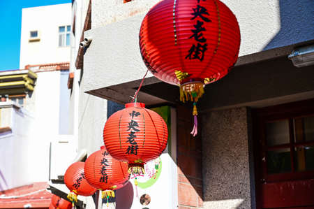 Penghu County, Taiwan-AUG 09, 2020: Zhongyang old street in Penghu.のeditorial素材