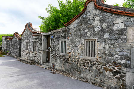 Penghu County, Taiwan-AUG, 2020: Beautiful Buildings Of Taiwan's Traditional Residence (Wangan Huazhai Ancient Residences) At Wanganのeditorial素材