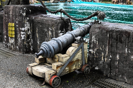Nantou City, Taiwan - FEB 02, 2022: A new expansion theme park site has been constructing next to the Caribbean Splash park at Formosan Aboriginal Culture Village.のeditorial素材