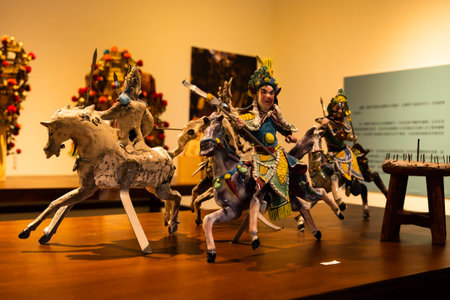 Yilan, Taiwan - FEB 13, 2022: Chinese style historical figures KojiPottery arts .のeditorial素材