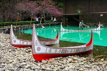 Nantou City, Taiwan - FEB 02, 2022: Tatala in Formosan Aboriginal Culture Village.のeditorial素材