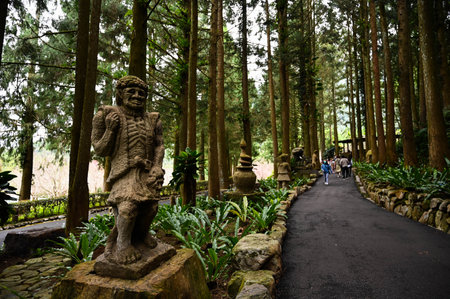 Nantou City, Taiwan - FEB 02, 2022: Formosan Aboriginal Culture Villageのeditorial素材