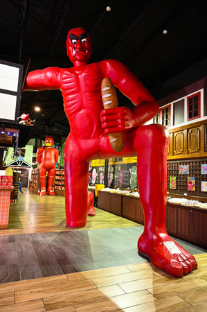 Yilan City, Taiwan - JUN 18, 2022: Yilan Shanzhai monster village is selling souvenirs shop.のeditorial素材