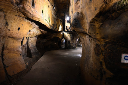 Inside Fairy Cave in Keelung City, Taiwan.の写真素材