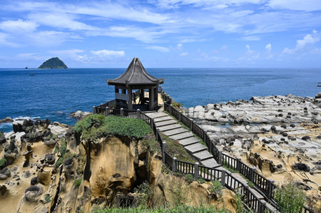 Heping Island Park in Keelung City, Taiwan.の写真素材