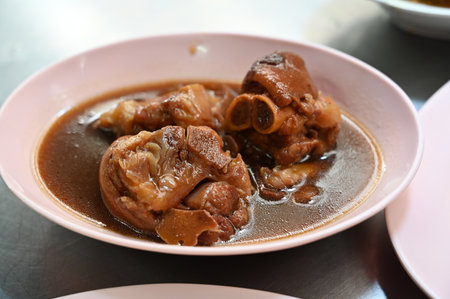 Thai Stewed Pork Leg is a famous food in Thailand.