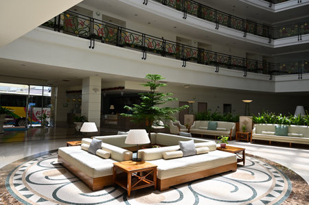 Koror, Palau - FEB 22, 2023: Palasia Hotel Palau.のeditorial素材