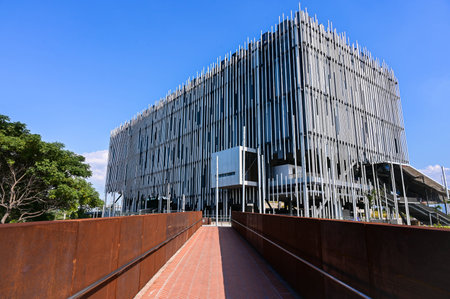 New Taipei City, Taiwan - NOV 02, 2023: New Taipei City Art Museum in Yingge District.のeditorial素材