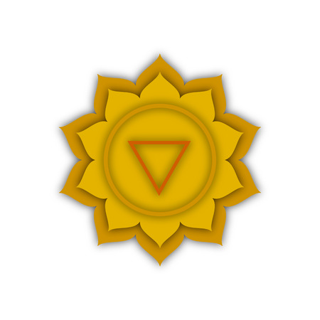 Manipura, the image of the heart chakra, vector illustrationのイラスト素材