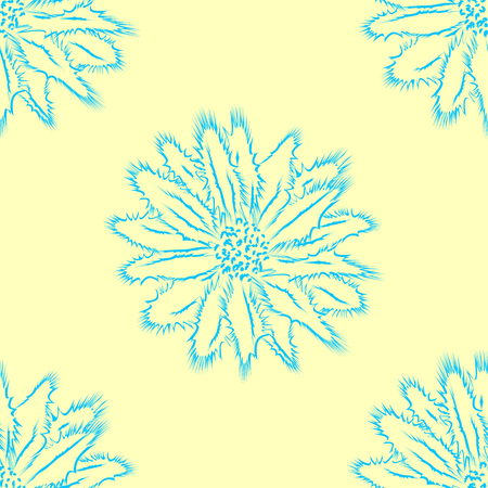 Floral ornament on a light background, vector seamless pattern.の写真素材
