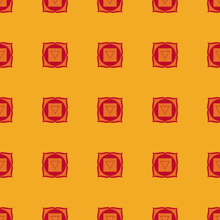 Muladhara - root chakra. The symbol of the first chakra. Red and orange.のイラスト素材