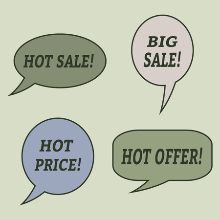 Sale speech bubbles. . Talk balloon.のイラスト素材