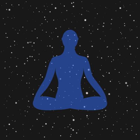 Meditation icon. human meditating 
 Yoga Pose. Fitness, gym and Sport.Relax andのイラスト素材