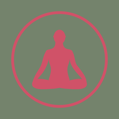 Meditation icon. human meditating
Yoga Pose. Fitness, gym and Sport.Relaxのイラスト素材
