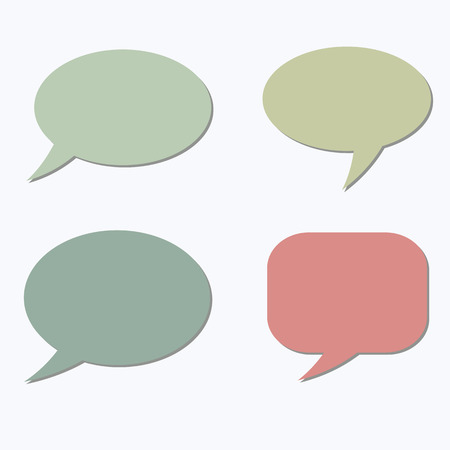 Thought frame. Speech bubble. Dream cloud. Talk balloon. Quote box.  Set of vector illustration icons.のイラスト素材