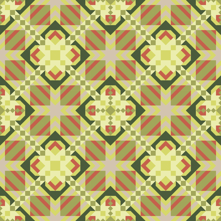 Mosaic seamless pattern. Colorful vector illustration. Abstract geometric background.のイラスト素材