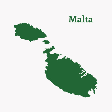 Outline map of Malta. Isolated vector illustration.のイラスト素材