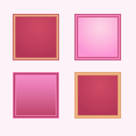 Set of red and pink frames.のイラスト素材
