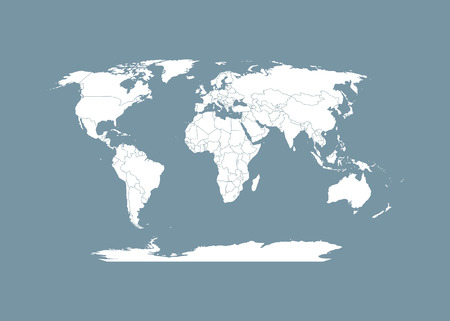 World map with countries borders. Vector illustration.のイラスト素材