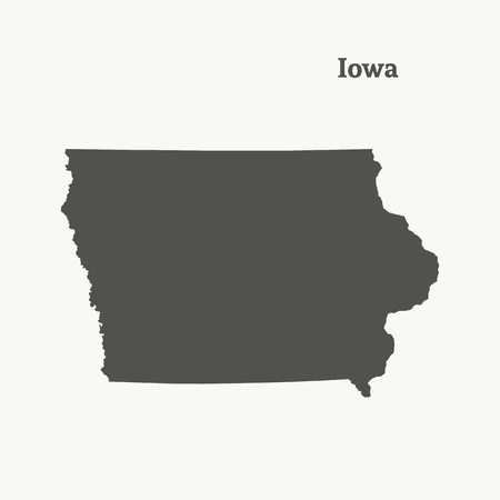 Outline map of Iowaのイラスト素材