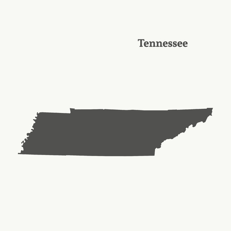 Outline map of Tennesseeのイラスト素材