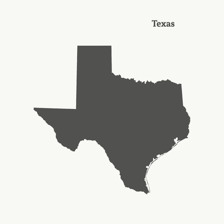 Outline map of Texasのイラスト素材