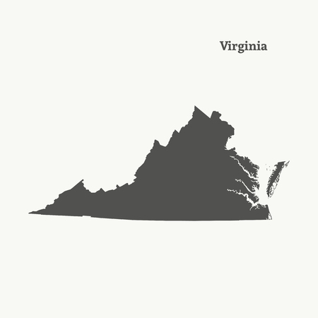 Outline map of Virginiaのイラスト素材