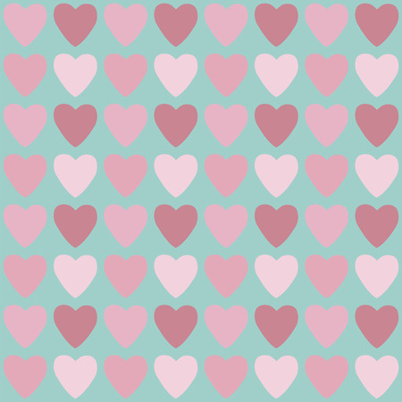 pattern with pink and red hearts. Decorative vector illustration.のイラスト素材