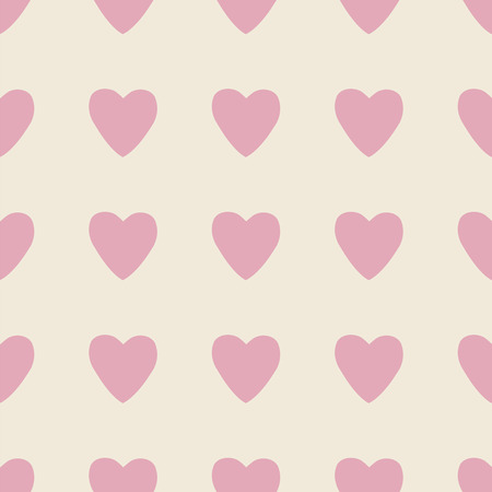 pattern with pink and red hearts. Decorative vector illustration.のイラスト素材