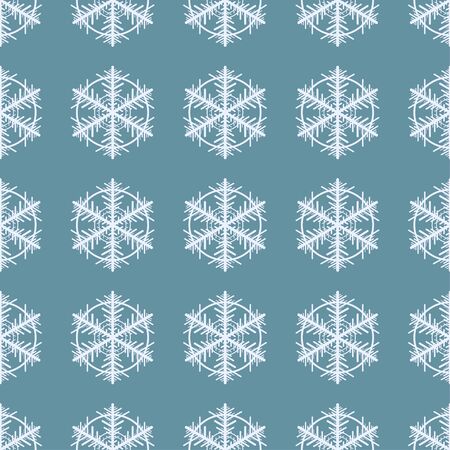 Winter seamless pattern of snowflakes. Vector illustration.のイラスト素材