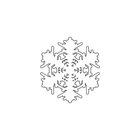 symbol of snowflakes. Vector illustration isolated on white background.のイラスト素材