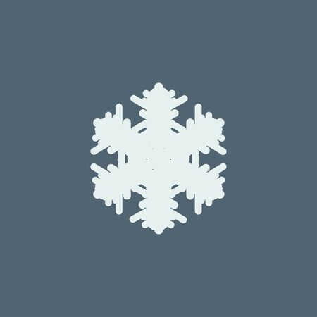 symbol of snowflakes. Vector illustration isolated on blue background.のイラスト素材