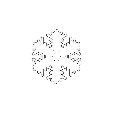 symbol of snowflakes. Vector illustration isolated on white background.のイラスト素材