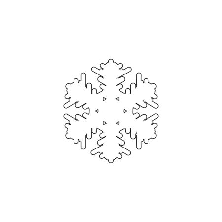 symbol of snowflakes. Vector illustration isolated on white background.のイラスト素材