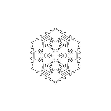 symbol of snowflakes. Vector illustration isolated on white background.のイラスト素材