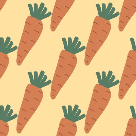 Seamless pattern with carrots in cartoon style. Vector illustration.のイラスト素材